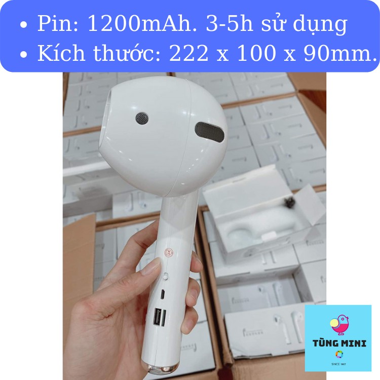 Loa Bluetooth Không Dây Hình Tai Nghe Airpod MK101 Siêu To Độc Đáo - Loa Bluetooth Mini Cầm Tay Để Bàn