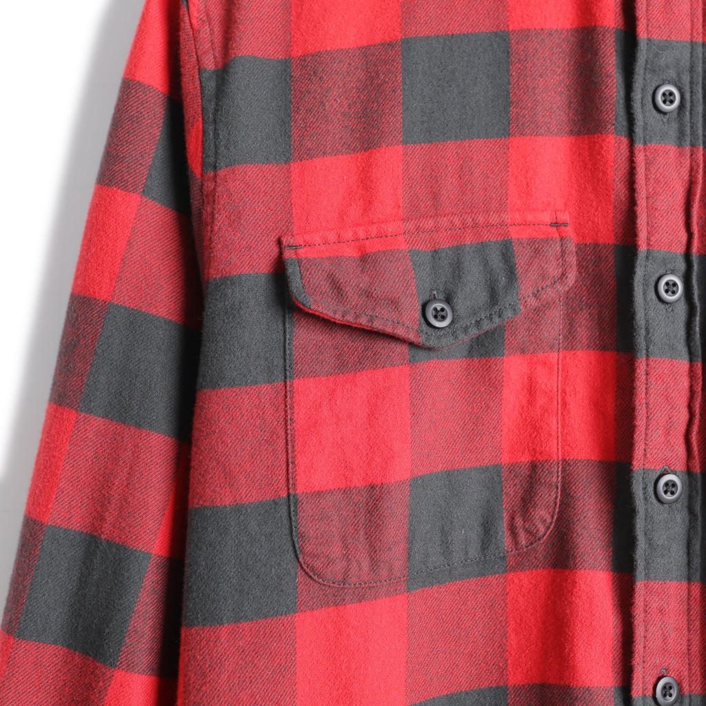 Áo Sơ Mi Nam Tay Dài Vải Nỉ Xuất Dư Sọc Caro - FO76 Shop