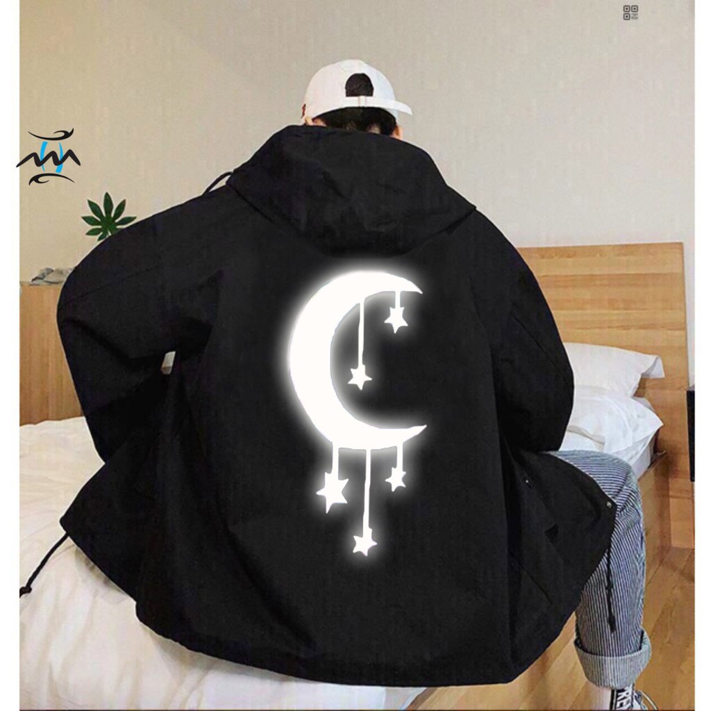 Áo Khoác Dù 2 lớp Nam Nữ Unisex - in phản quang 7 màu/Sáng Trắng (PQ002) Bao Hot | BigBuy360 - bigbuy360.vn