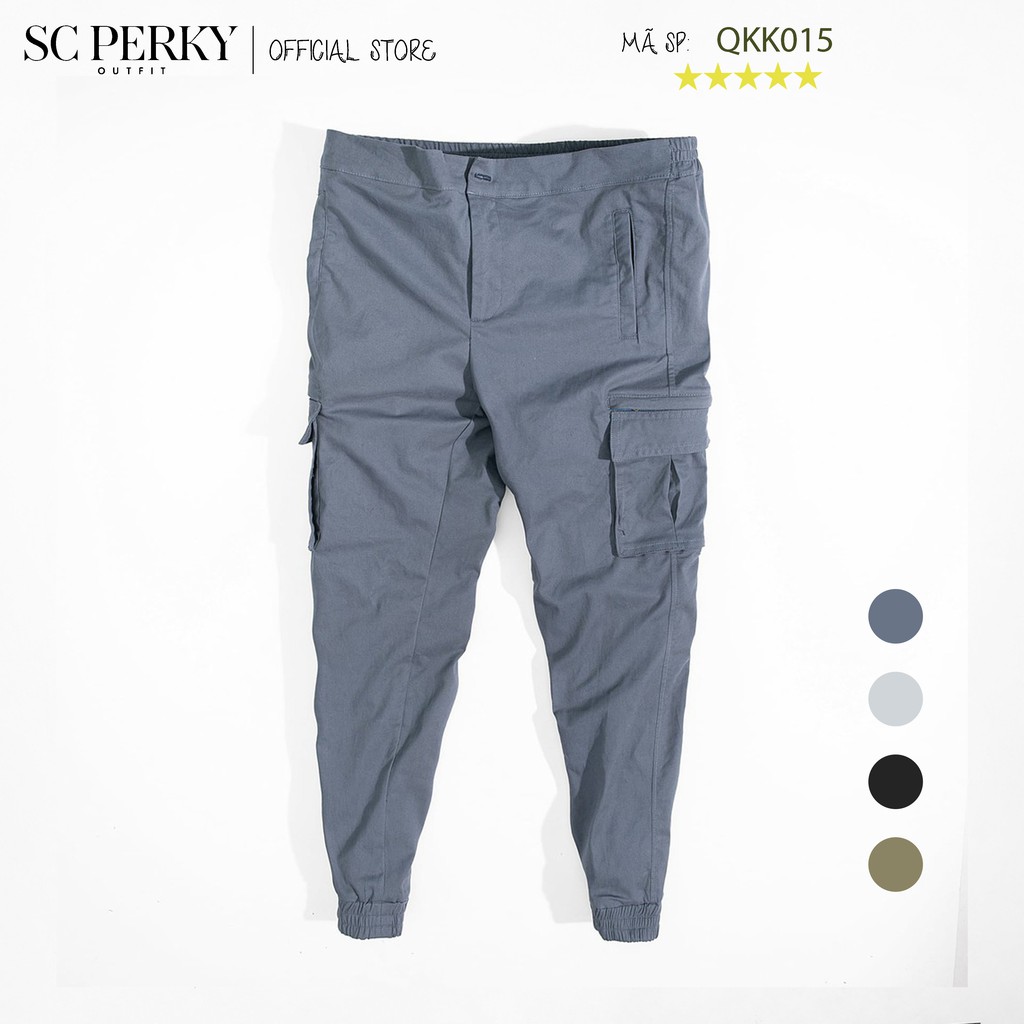 Quần Jogger Kaki - QKK015 - Thiết kế túi hộp trẻ trung năng động - Chất liệu Kaki mềm co giãn - Sc Perky Outfit
