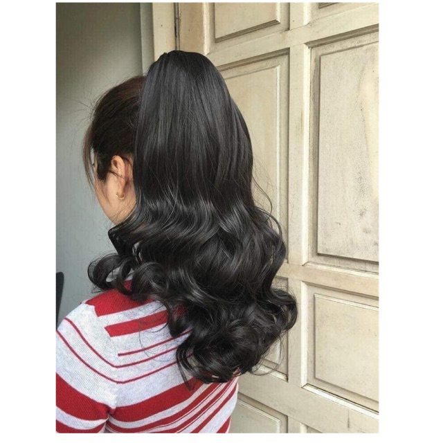 Tóc giả nữ đẹp ngoặm lửng ❤️FREESHIP❤️ ngoặm xoăn phồng lửng , mã p103