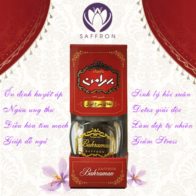 [Freeship] 1gam Saffron Negin- Trà Nhuỵ Hoa Nghệ Tây Chuẩn Iran date 2023