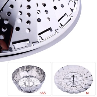 [hot] Vỉ hấp inox đa năng