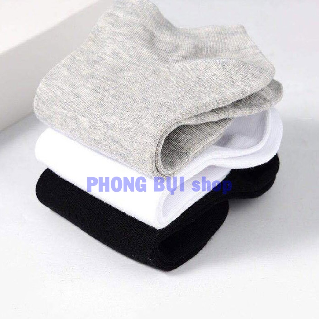 Tất Cotton Nam Nữ Cổ Ngắn Dày Dặn Thông Thoáng Khí Giá Ưu Đãi, Vớ Nam, Vớ Nữ Giá Tốt