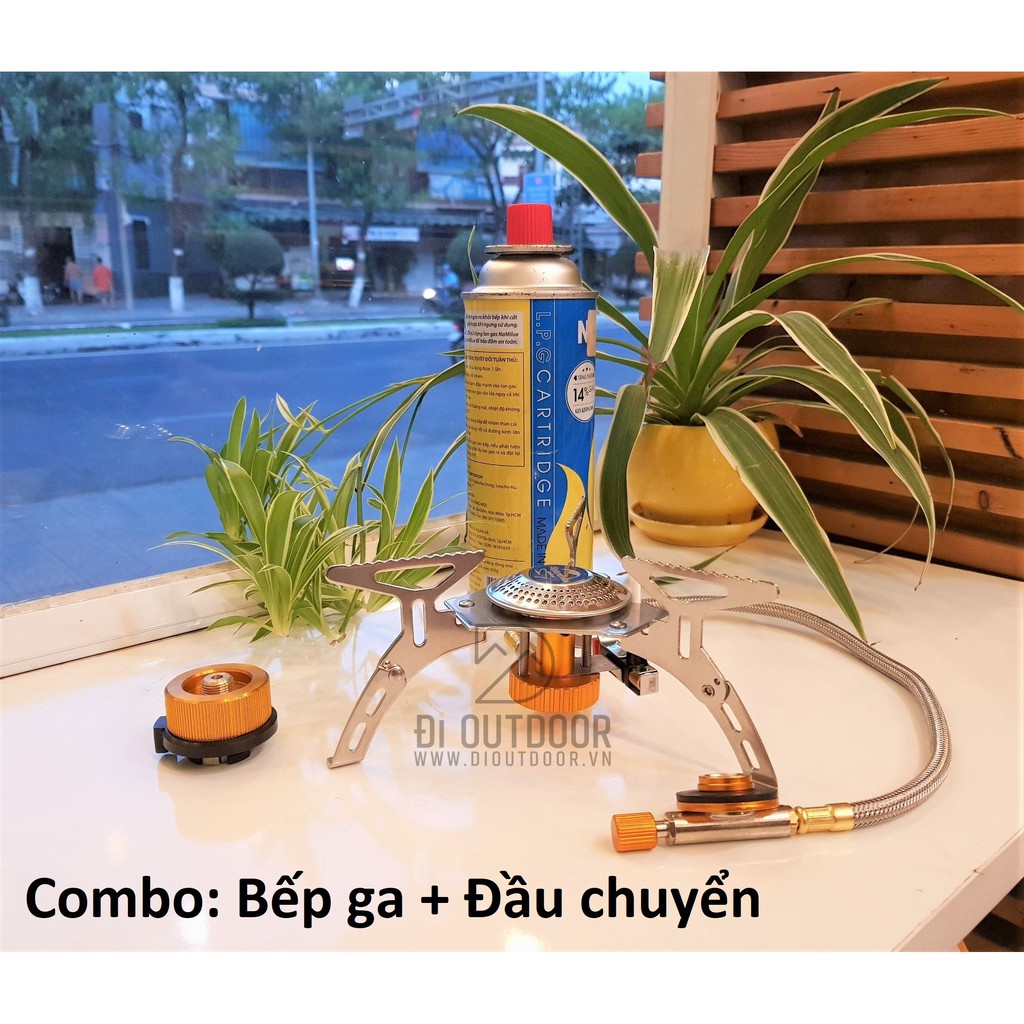 Bếp Ga Du Lịch Naturehike, Bếp Gas Mini gấp gọn ,Thép không gỉ, Dây ga dài, Nhỏ gọn, dùng bình ga Mini VN -  ĐI OUTDOOR