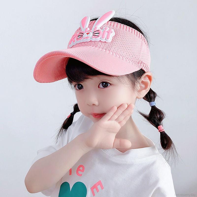 Mũ lưỡi trai hở chóp thiết kế tai thỏ dễ thương cho bé