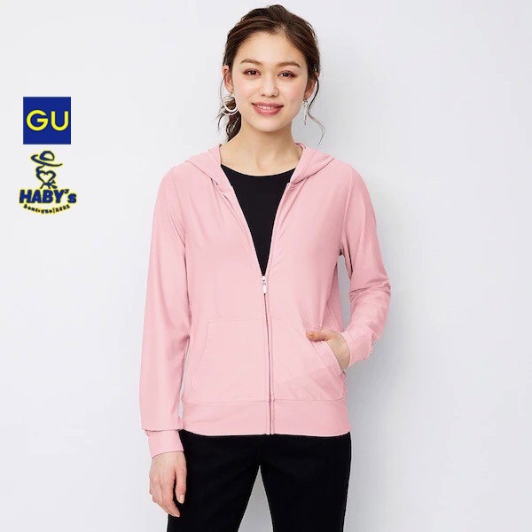 GU👐JAPAN_Áo chống nắng (có mũ) Nữ - WOMEN UV cut Full zip Hoodie (long sleeve) EC ❤️