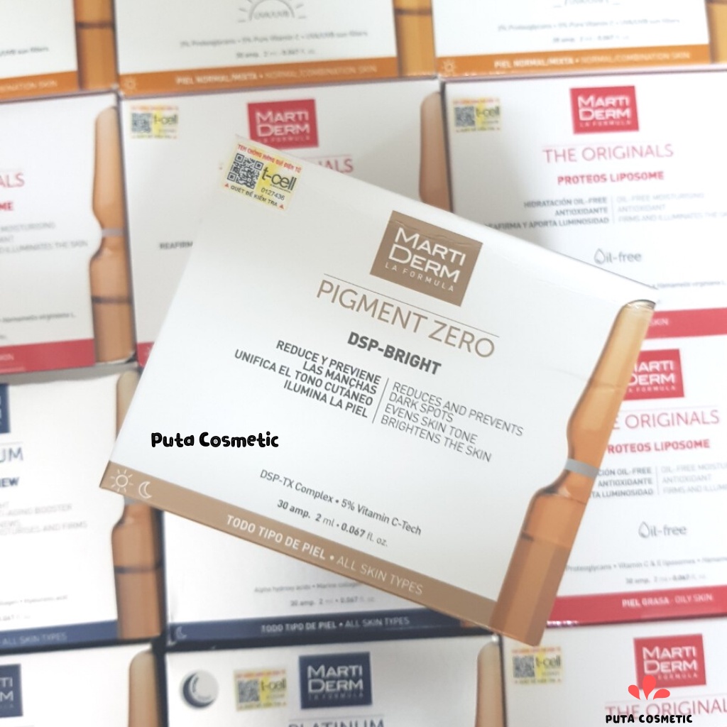 Martiderm Pigment Zero DSP Bright - Ampoule dưỡng sáng đều màu da