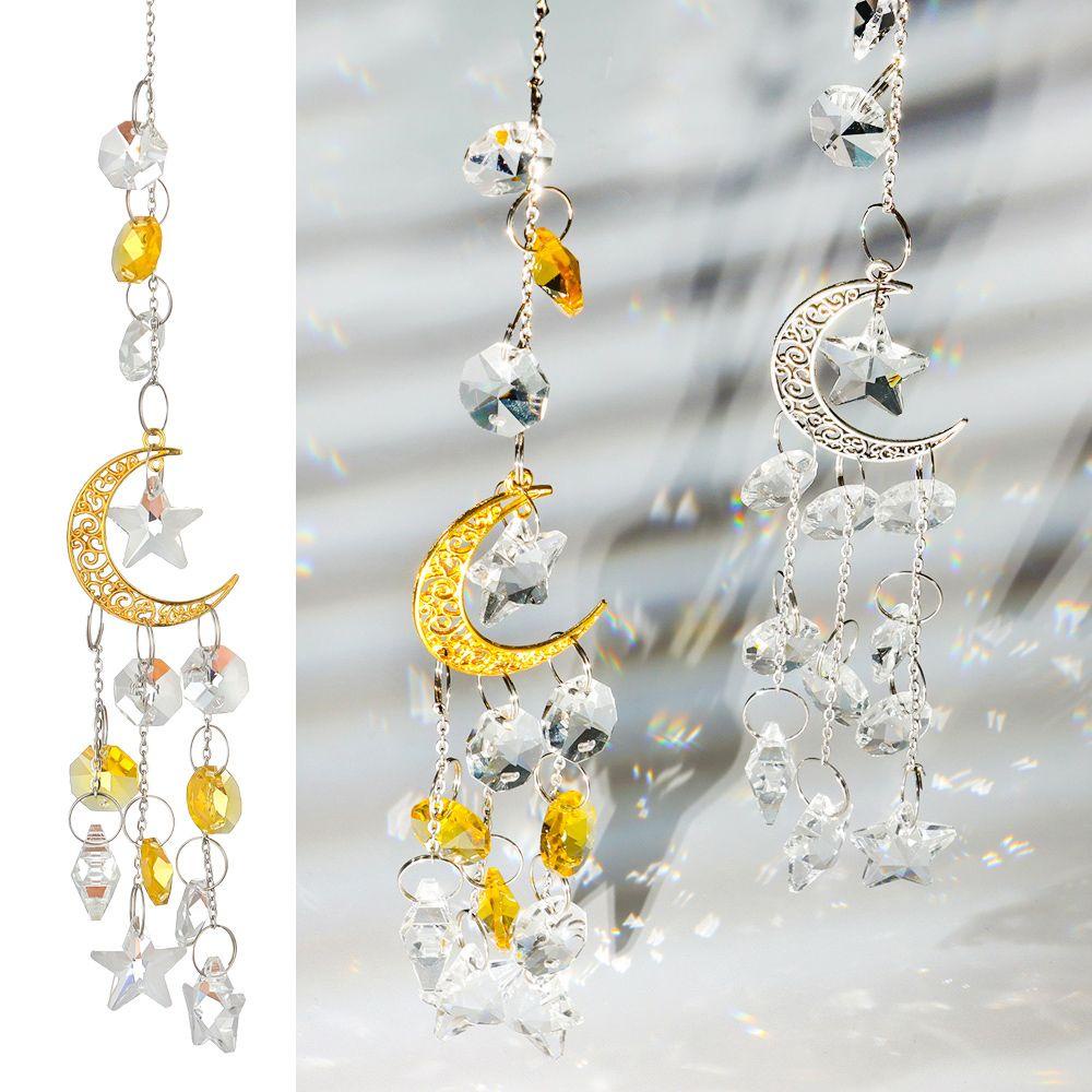 CONOPERY Dreamcatcher Treo Trang Trí Nhà Cửa Họa Tiết Cầu Vồng/ Mặt Trăng/ Mặt Trời Độc Đáo|Chuông Gió