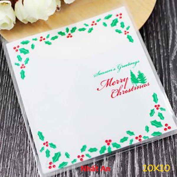 Túi dán Noel 10x10cm (Mẫu 4) - 100 cái