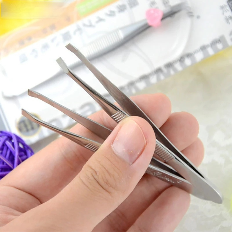 Set 2 Nhíp Tỉa Lông Mày / Kẹp Tỉa Lông Mày / Miệng Phẳng Chuyên Dụng