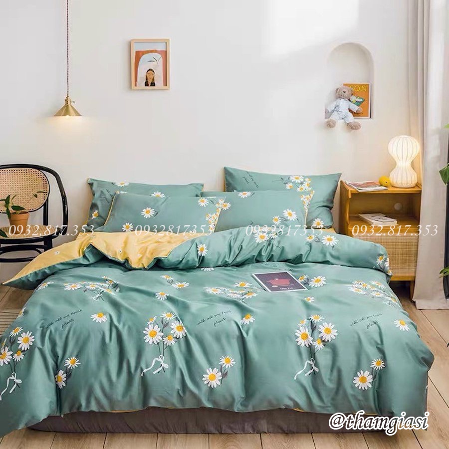 Ga Gối Cotton Poly giá rẻ bọc 2 mặt có khóa kéo cho nệm topper, đệm bông kích thước 1m| 1m2| 1m4| 1m6| 2m