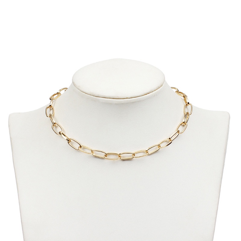 Vòng Cổ Choker Màu Vàng / Bạc Phong Cách Punk Cho Nữ