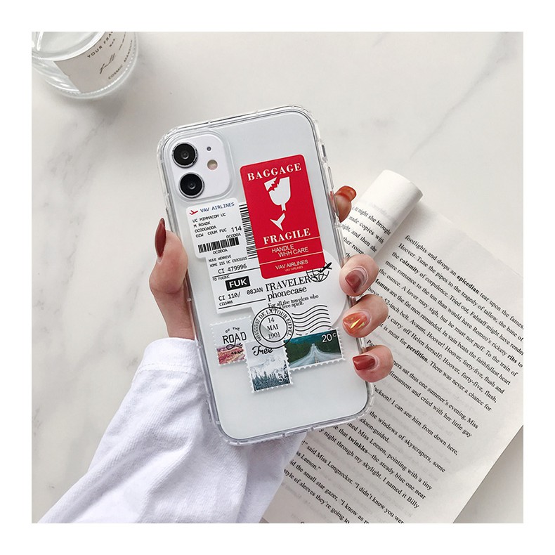 Ốp Điện Thoại Mềm In Hình Nhãn Dán Có Đệm Khí Cho iphone 12 mini 13 pro max 7 8 6s plus x xr xs max 11 14 pro max se2