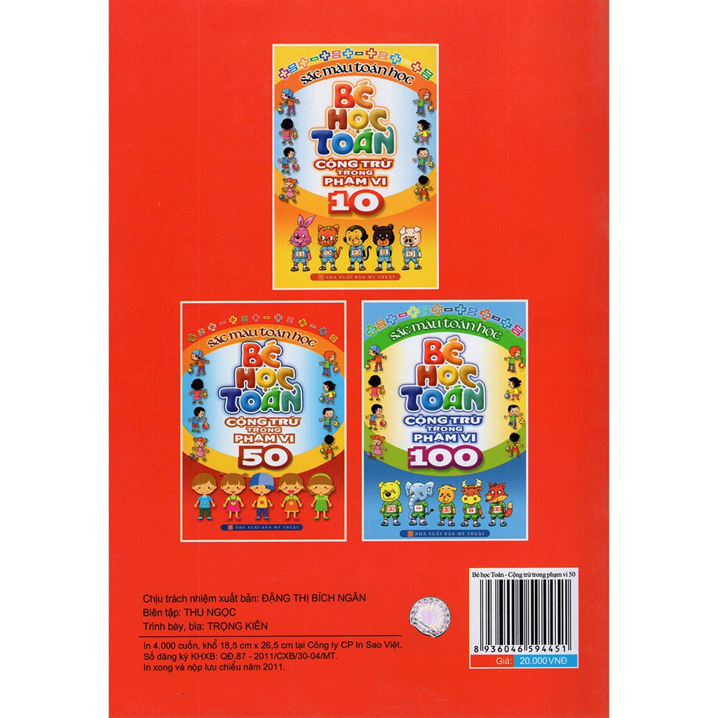 Sách - Bé học toán Cộng trừ trong phạm vi 50 - TSMN