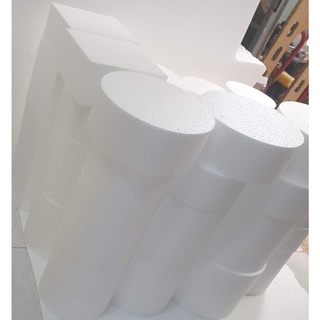 Xốp tròn nhiều size, dày 6-8-10cm làm khuôn bánh kem trang trí.