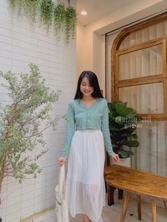 Chân váy voan xếp ly 2