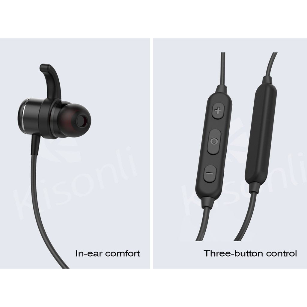 [Mã 2404EL10K giảm 10K đơn 20K] Tai nghe bluetooth thể thao Kisonli KX-1 Bass mạnh - thiết kế nam châm 2 đầu (đen)