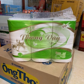 Giấy vệ sinh PHONG VÂN, lốc 6 cuộn ( có lõi và không lõi )