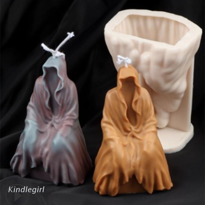 Khuôn Làm Nến Xà Phòng Handmade Bằng Silicone Hình Ma Bí Ẩn