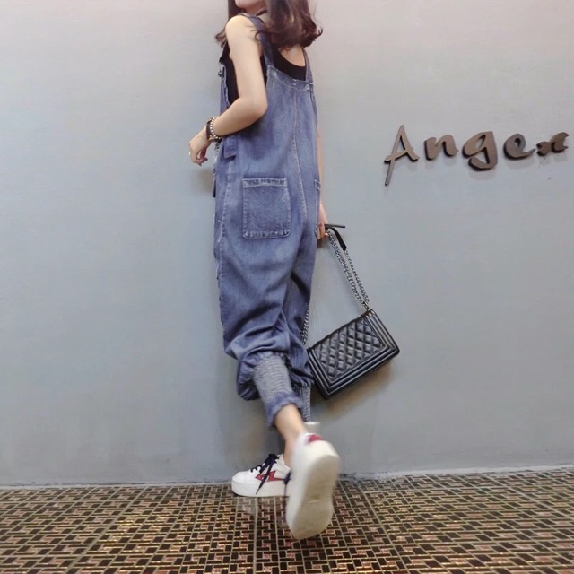 Quần Yếm phong cách cá tính/ Quần bò yếm đẹp/ Quần bò độc đáo | BigBuy360 - bigbuy360.vn