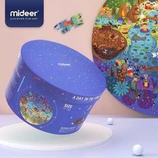 Ghép hình puzzle hình tròn chủ đề rừng/ vũ trụ
