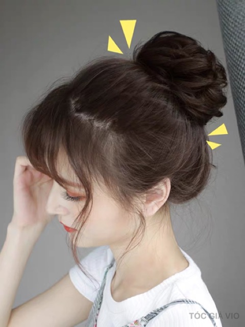 CAO CẤP- Tóc búi cột xoăn