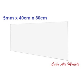 5mm 40x80cm Tấm nhựa mica cứng trong suốt làm hồ cá, chuồng hamster, hộp trưng bày, đồ chơi, cắt theo yêu cầu