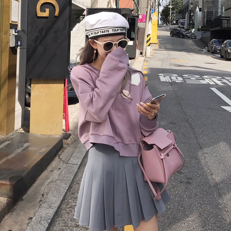 Mắt kính mát Ulzzang cho nữ gọng tròn chống tia UV MK03 Cực Dễ Thương Dáng Yêu QSTORE