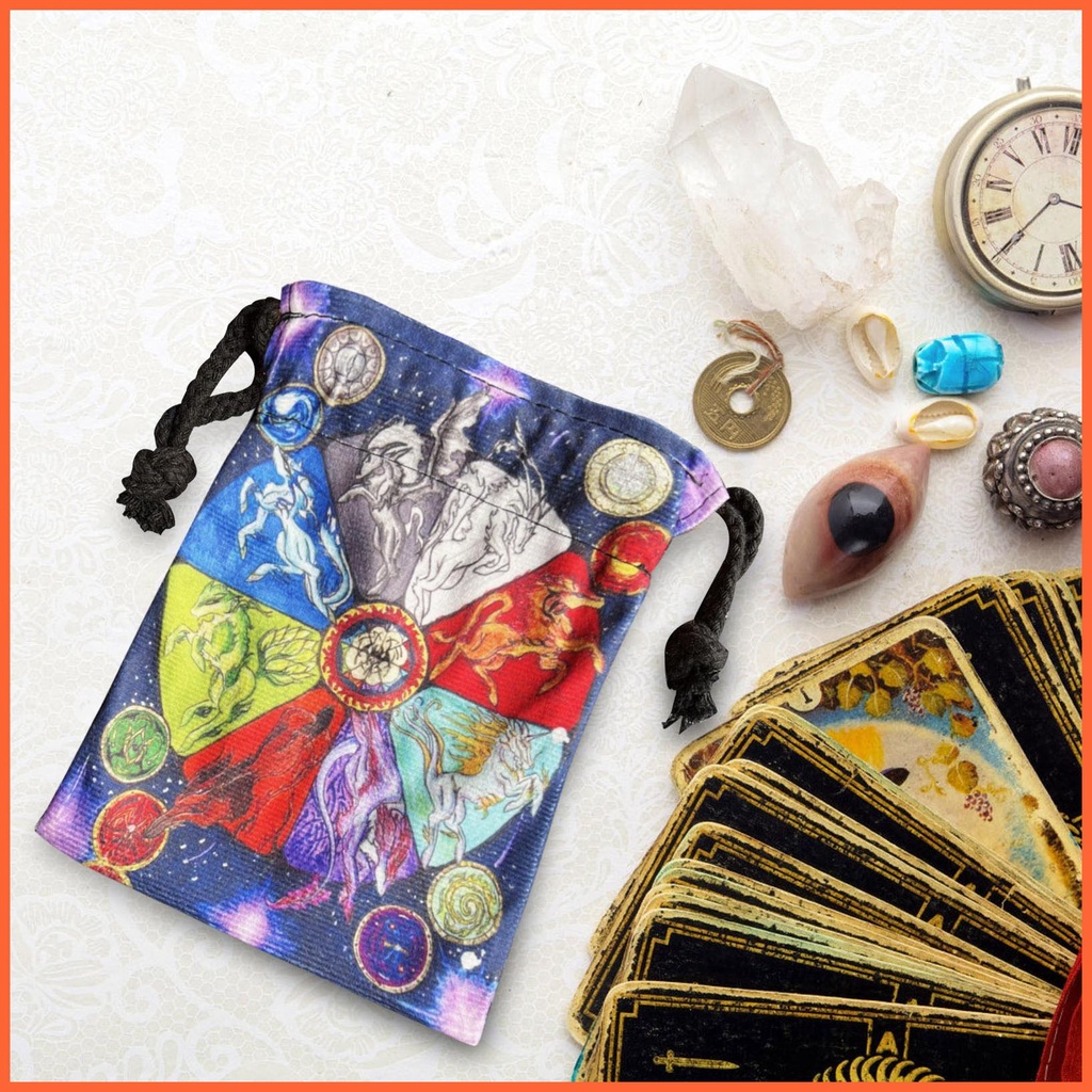 Túi Đựng Thẻ Bài Tarot Thiết Kế Dây Rút Tiện Dụng