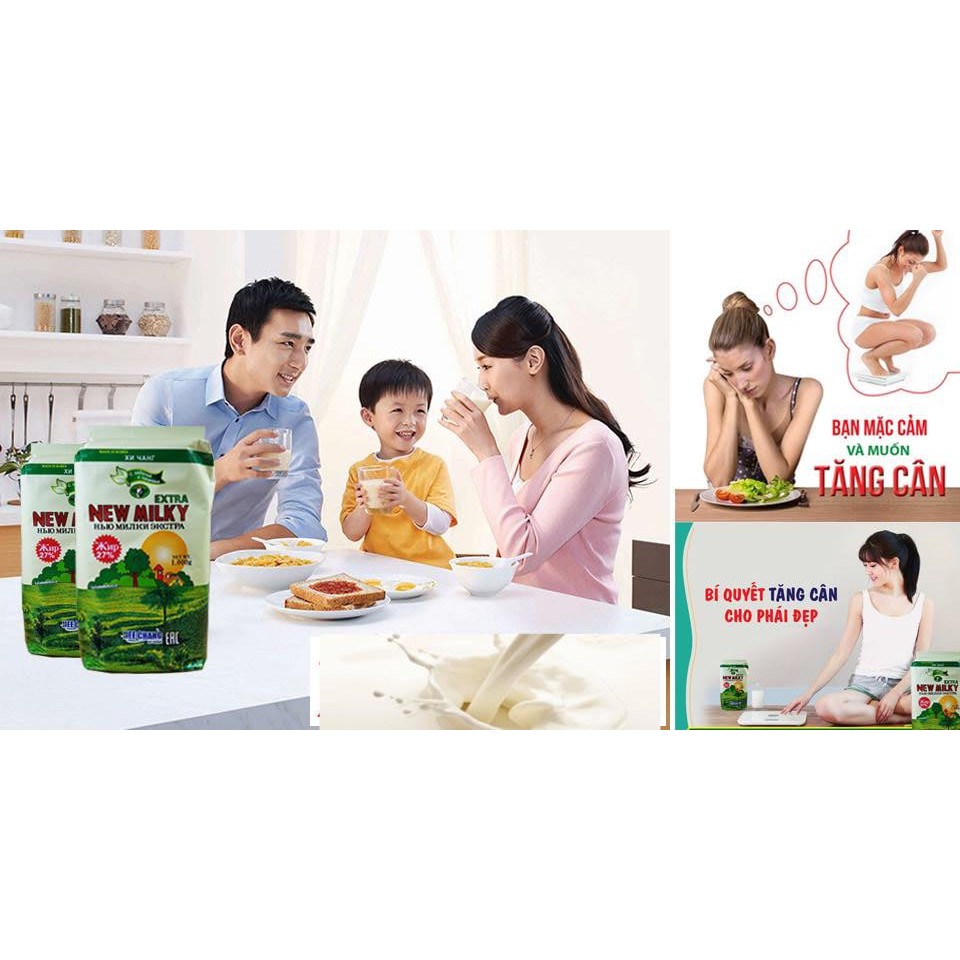 Sữa béo Nga New Milky Extra 1kg [CHÍNH HÃNG 100%]