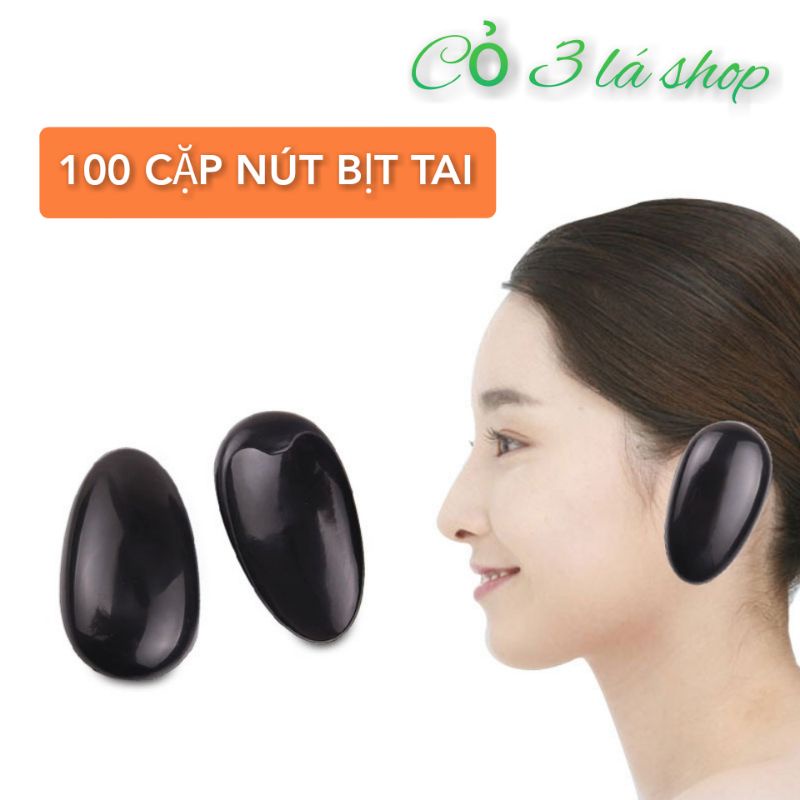 set 100 cặp Nút bịt tai dùng trong nhuộm tóc, duỗi tóc