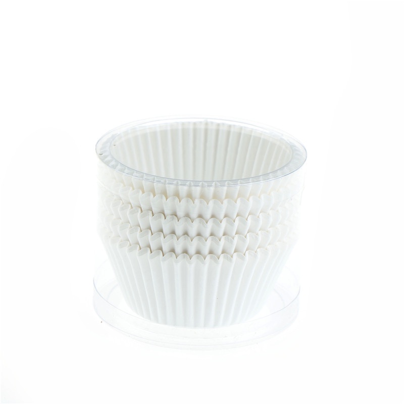 Bộ 100 Cốc Giấy Đựng Bánh Cupcake Màu Trắng Tiện Lợi