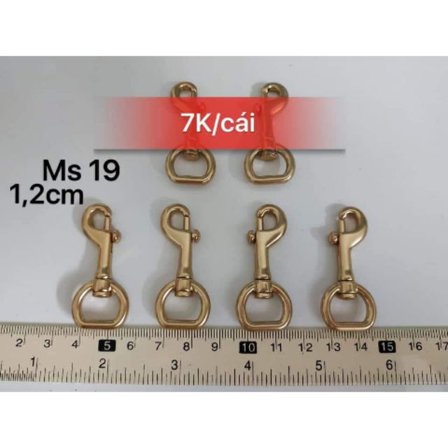 Móc size 1,2cm mạ màu vàng đồng-M19
