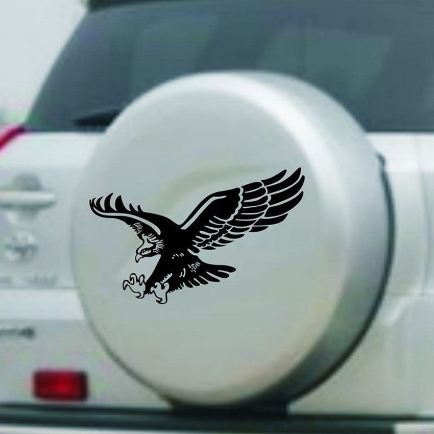 Decal hình Đại Bàng dán xe _ Màu đen