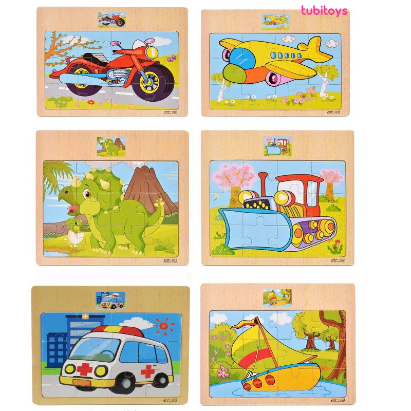 Đồ chơi xếp hình 12 mảnh ghép bằng gỗ nhiều mẫu chất lượng cao ETOYS