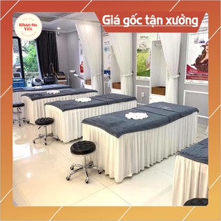 Ga/ Drap giường Spa, phun xăm, nối mi chất liệu thun kích thước may theo yêu cầu