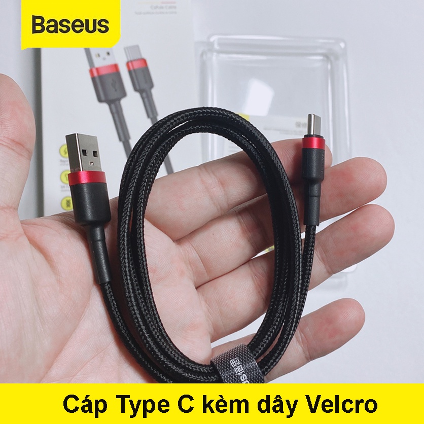 Cáp dù Baseus USB ra Type C sạc nhanh Quick Charge 3.0 15W  siêu bền chống gãy đứt - Mã Cafule
