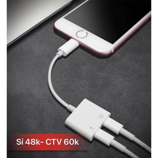Đầu Nối iPhone 2 Trong 1 Lightning + Jack 3.5mm