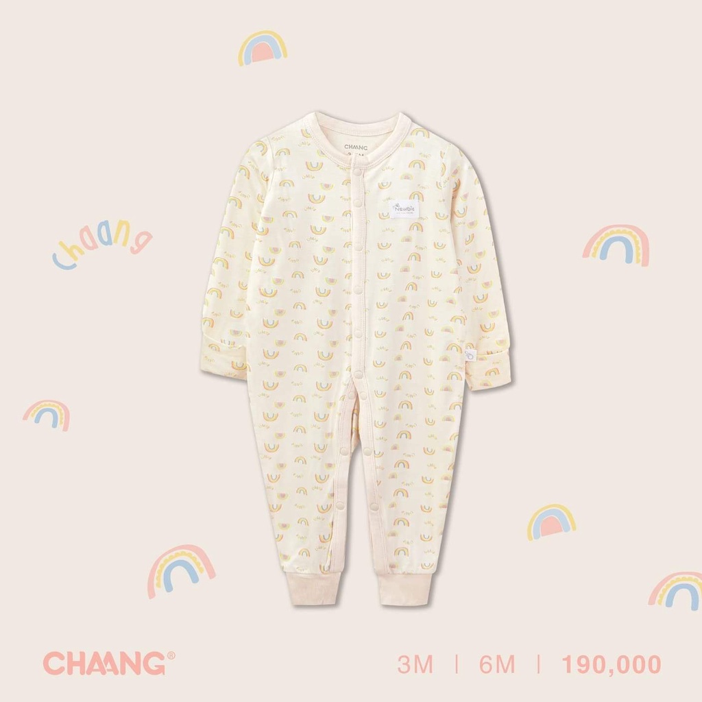 Chaang body cúc giữa cotton dài tay summer cho bé sơ sinh