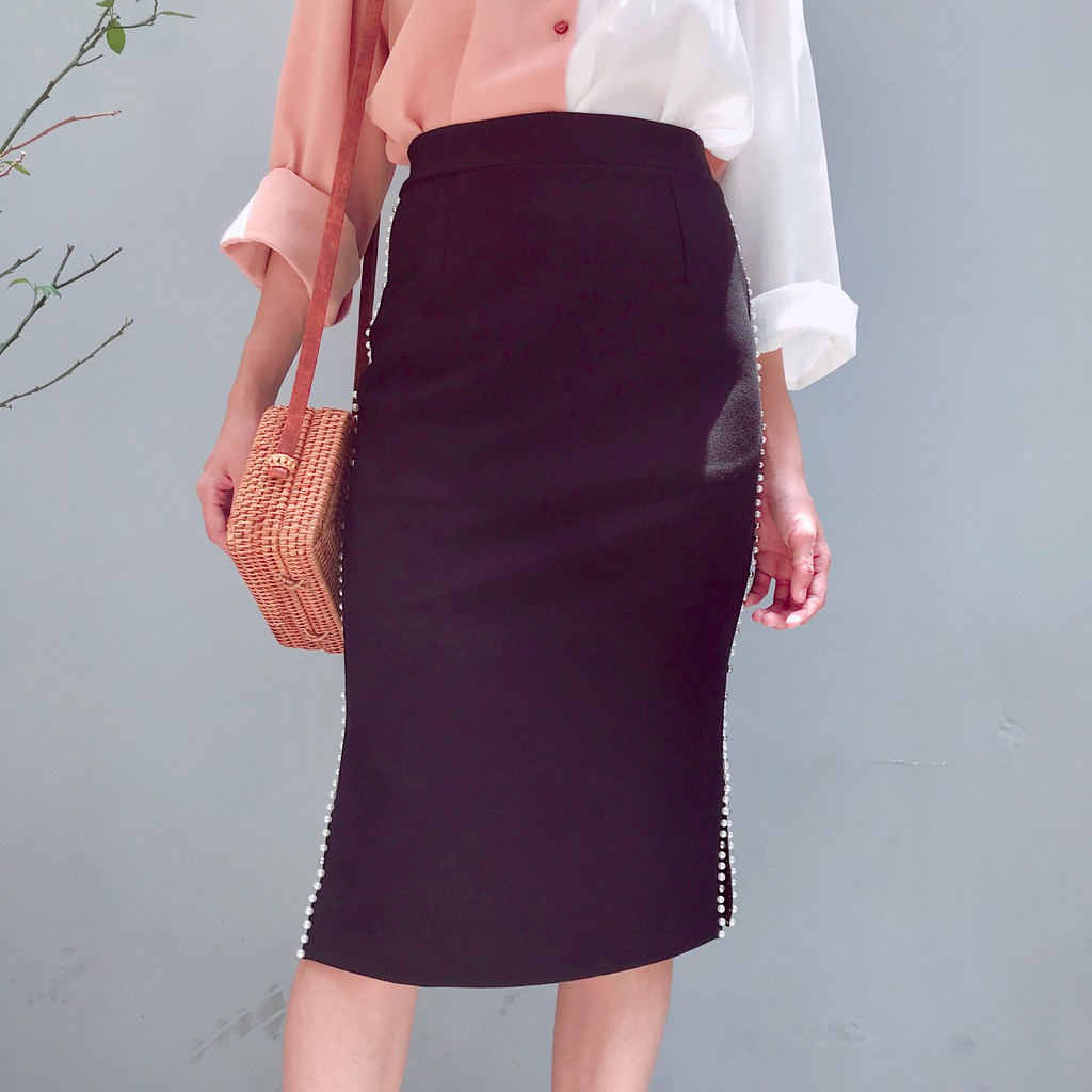 CHÂN VÁY BÚT CHÌ XẺ - CHÂN VÁY XẺ ĐÍNH NGỌC | BigBuy360 - bigbuy360.vn