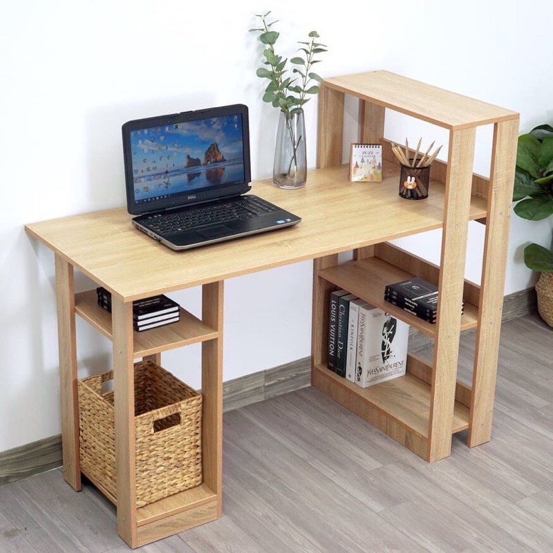 ❌Bàn Làm Việc AA1 Gỗ Table Phối Kệ Sách Đa Năng Nội Thất Lắp Ráp 2022❌
