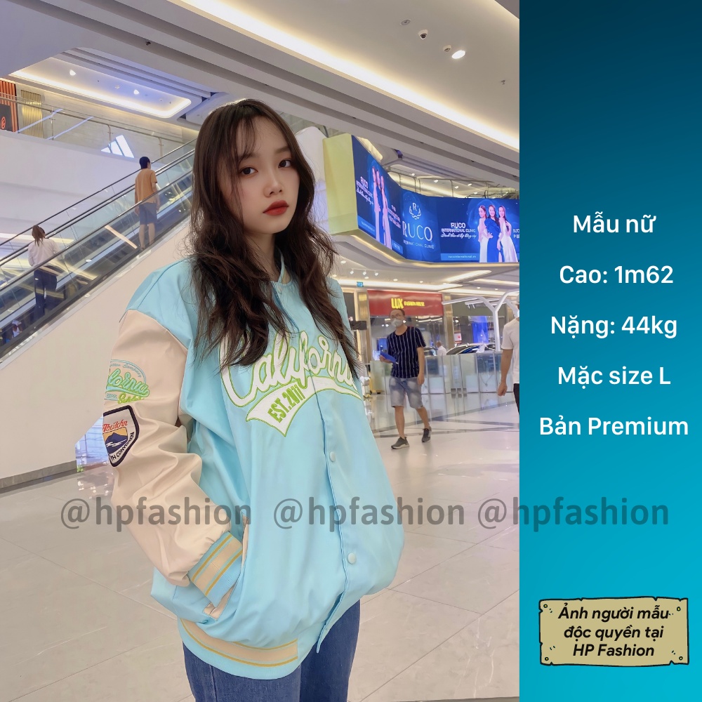 Áo bomber Jacket form rộng California vải dù ❤️ Áo khoác bóng chày chống nắng dáng Unisex nam nữ D12 - Happy Style