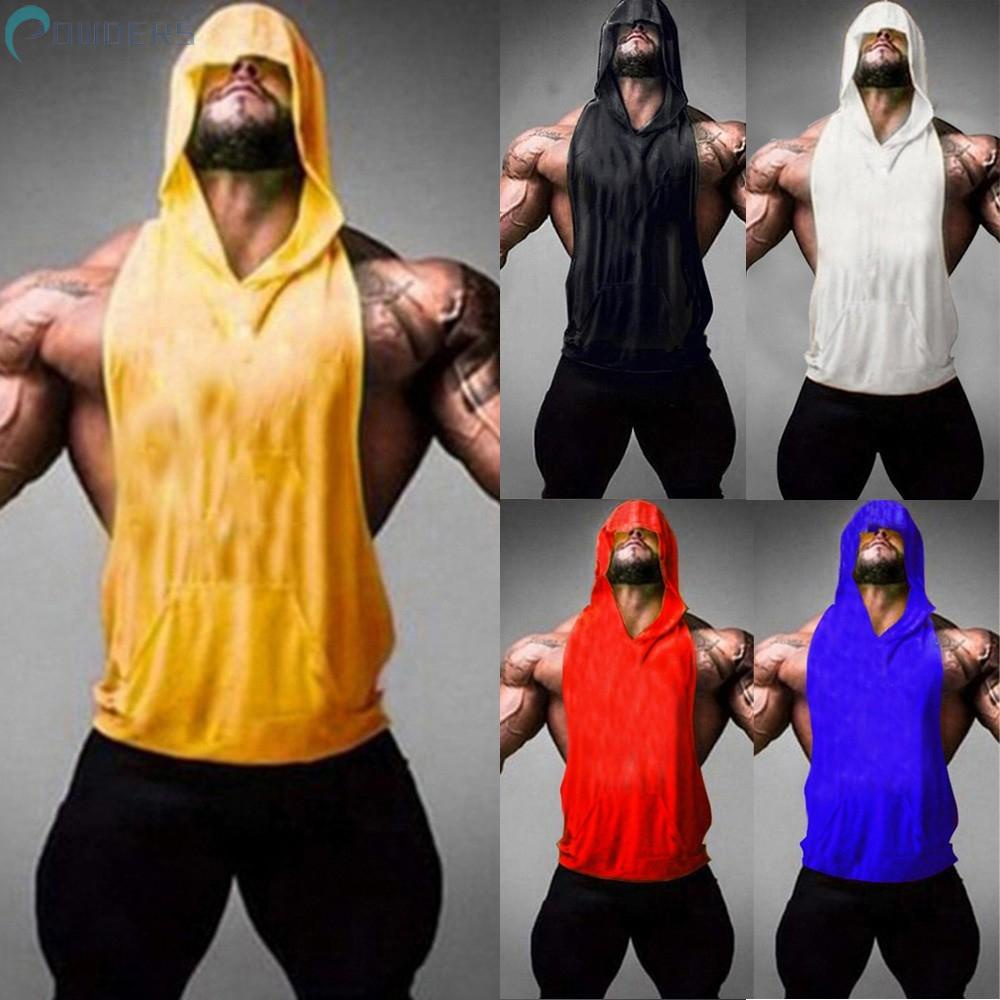 Áo Tank Top Có Mũ Plus Size Cho Nam Tập Gym