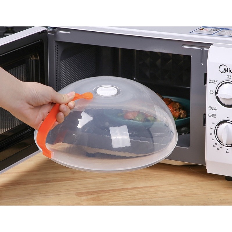 Nắp chịu nhiệt đậy thức ăn lò vi sóng có tay cầm và lỗ thoát hơi tiện dụng