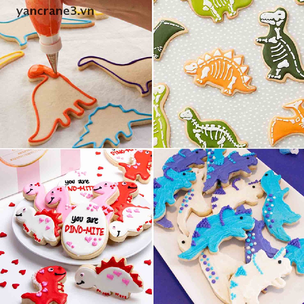 {Home} 7Pcs Dinosaur Stainless Cookie Cutters Biscuit Candy Food Molds  Party Supplies {yancrane3.vn}