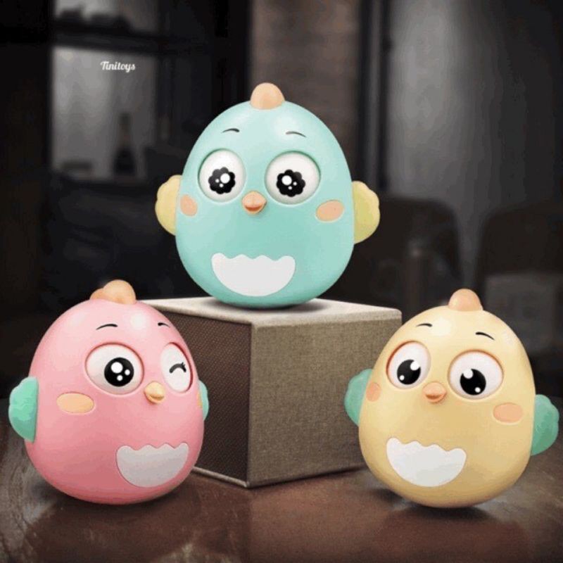 [Mã LIFE0503TOYS giảm 10% đơn 0Đ] Lật Đật Cho Bé Hình Chim Chớp Mắt Ngộ Nghĩnh Phát Nhạc Nhựa ABS An Toàn LD04