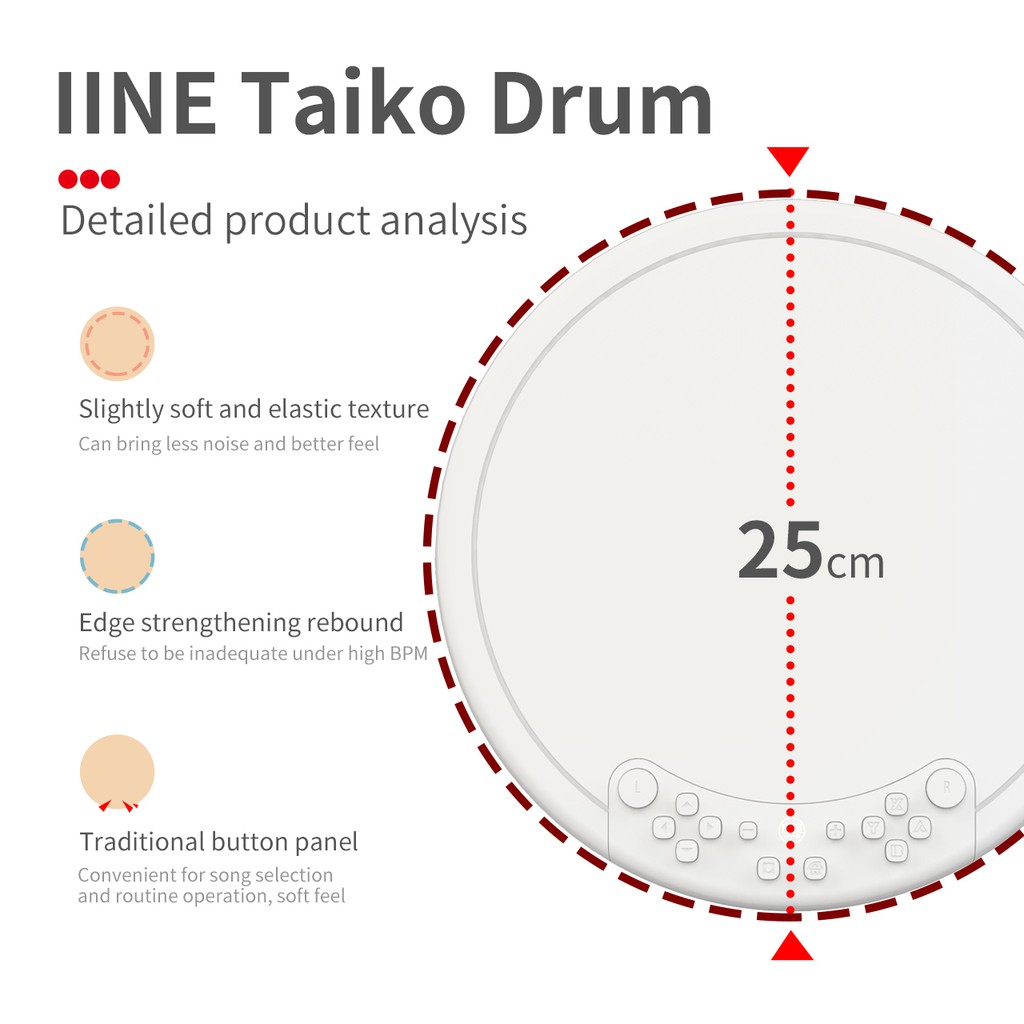 Trống IINE Taiko dành cho máy chơi game Nintendo Switch
