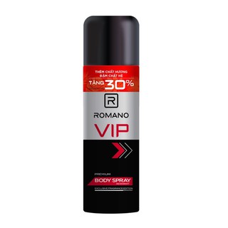 Xịt ngăn mùi toàn thân romano vip premium 150ml