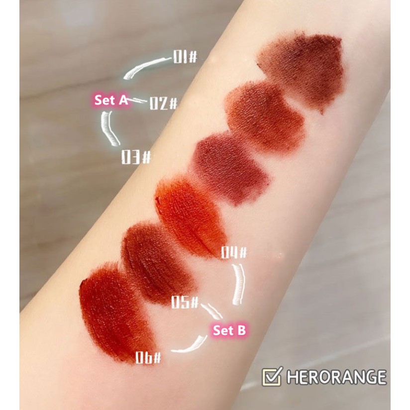 Son kem lì HERORANGE mềm mịn tự nhiên dạng lỏng hiệu ứng mờ sương lâu trôi chống thấm nước sáng bóng . 2021. | BigBuy360 - bigbuy360.vn